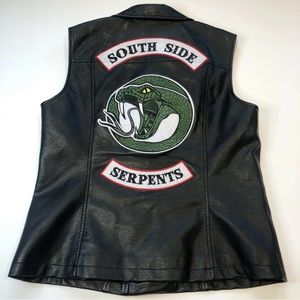 Faux Leather Serpent Vest